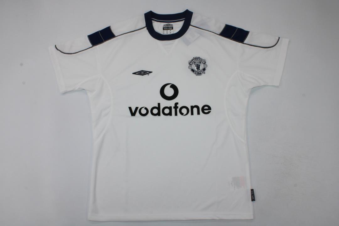 AAA Quality Manchester Utd 99/00 Away White Soccer Jersey